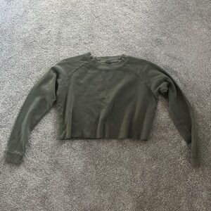 Green Brandy Melville Long Sleeve Crop Top